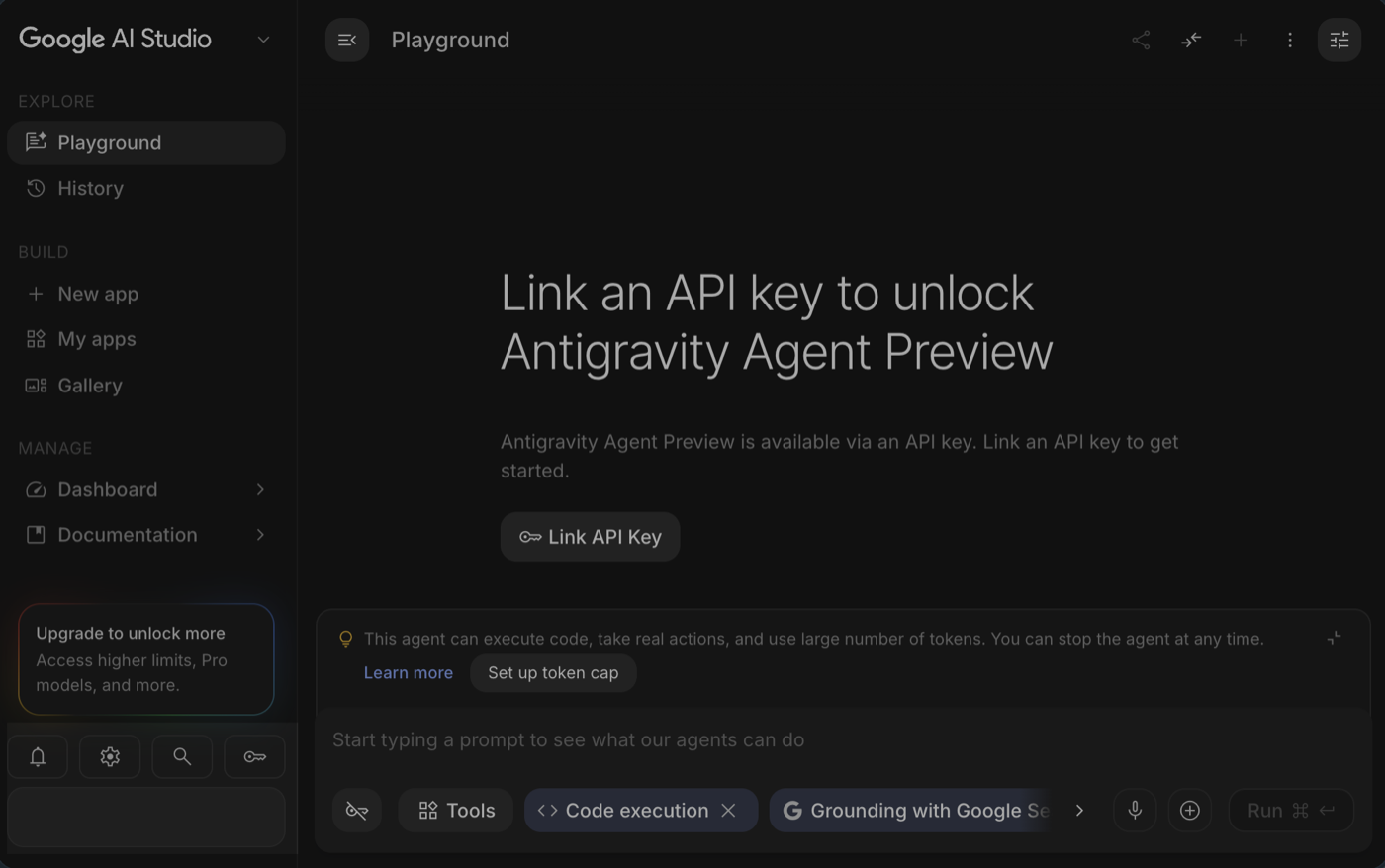 Откройте Google AI Studio